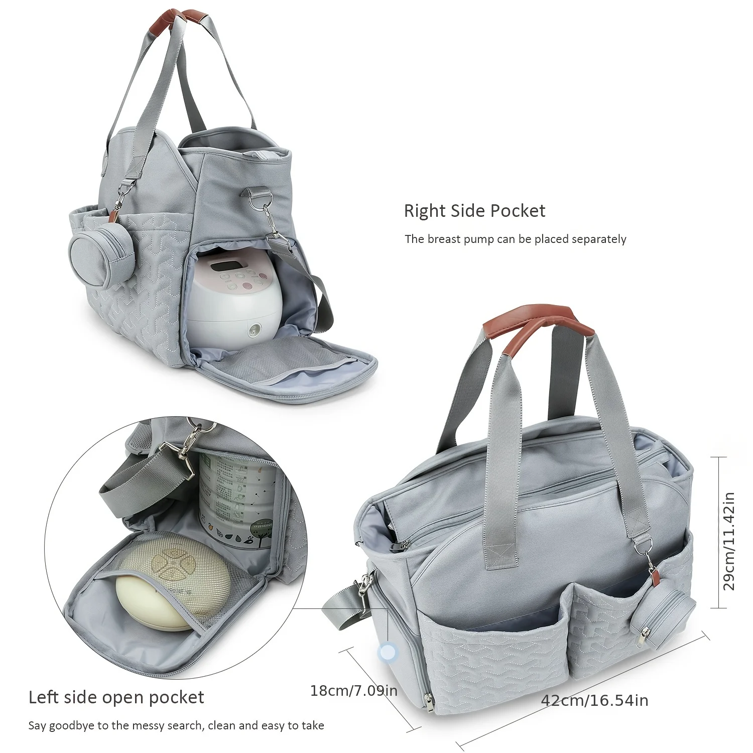 Stylish Breast Pump Bag: Large Capacity Tote for Moms On-the-Go