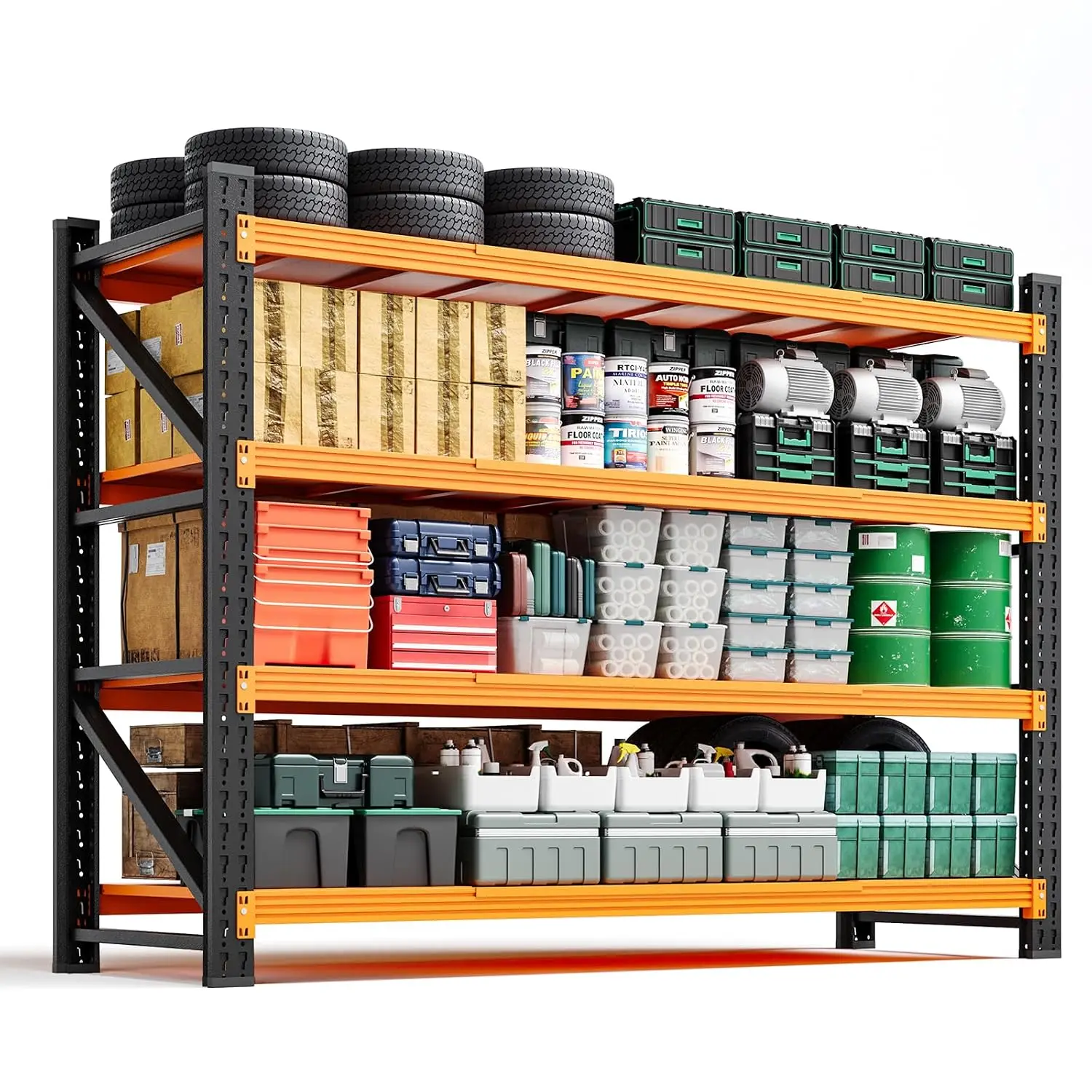 4000LBS Heavy Duty 4 Tier Metal Shelving,60