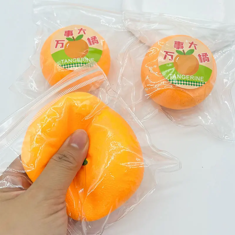 Fluid Orange Pinch Music Slow Rebound Decompression Toy Decompression Simulation Fruit Pinch Orange Pinch Music Gift