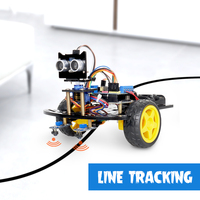Tscinbuny Smart Robot Car Kit for Arduino Programmable Project, 2WD Line-following Robotic with Codes, Automation Full Kits