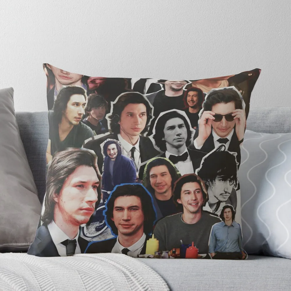 

Assorted Adam Driver Collage Throw Pillow Cushions For Sofa Christmas Covers