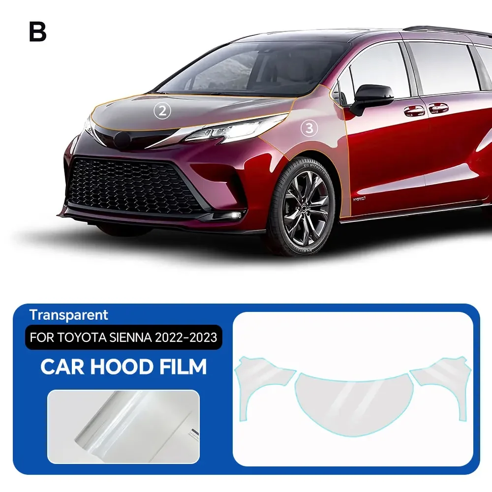 

For Toyota Sienna 2022 2023 Rearview Mirror Pre Cut Headlight TPU Film Anti-collision Transparent Protective Film PPF Scratch