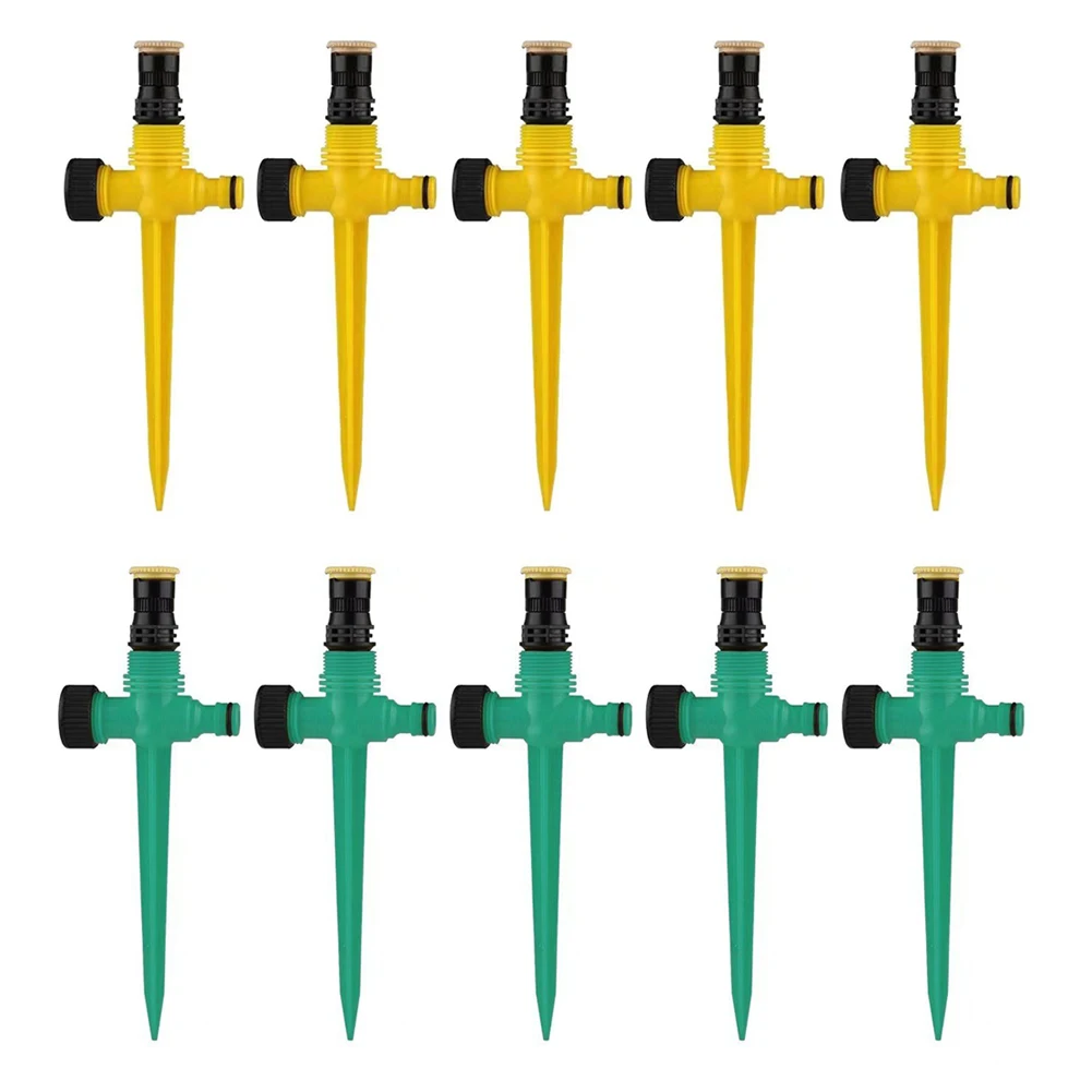 5pcs Water Sprinkler 360 Degree Rotation Irrigation Watering Sprinkler Corrosion Resistant Easy Install for Garden Lawn