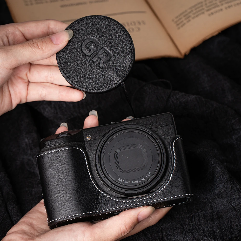 

GR3 IIIX Lens Case Cover Genuine Leather Lens Protective Case for Ricoh GR3 GR3X GR3 III Lens Cover Real Leather Case Cover