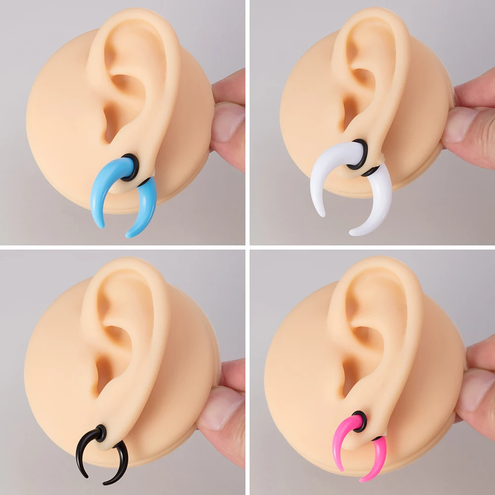 Acrylic C Shaped Taper Pincher Septum Rings, 2Pcs Set