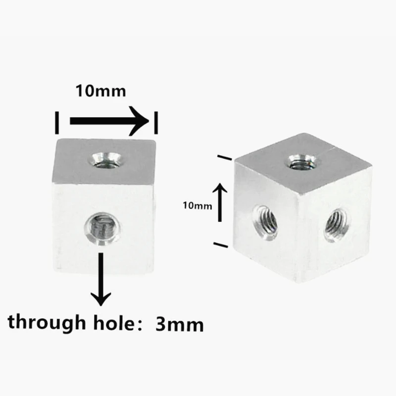 

20pcs Aluminum Six Sided fixed block Square Nut Connecting Block Chassis Accessory Plate Link Block for Fixing Acrylic Box