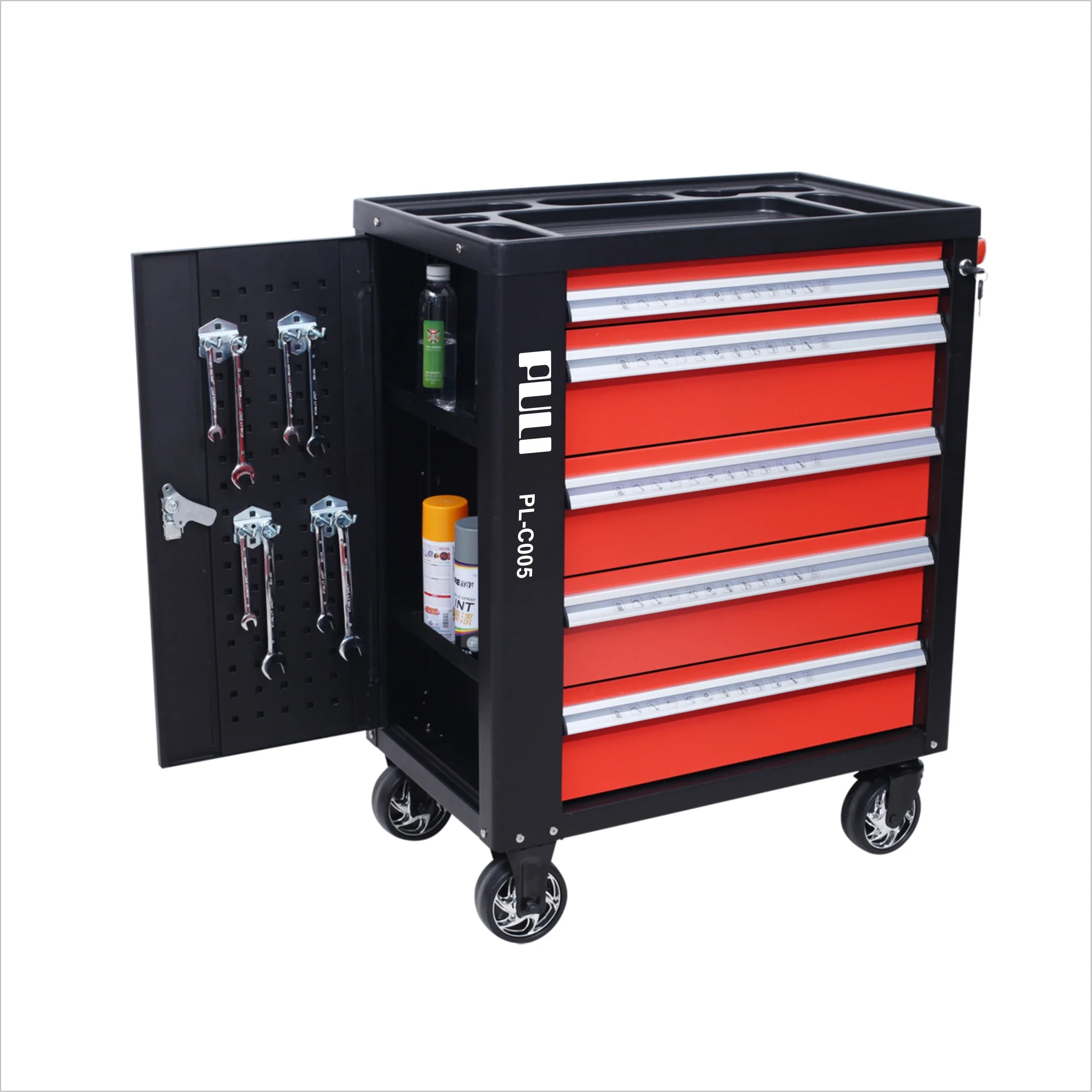

PL-C005 Mechanical Storage Garage Metal 7 Drawer Steel Roller Tool Cabinet heavy duty tool cabinet