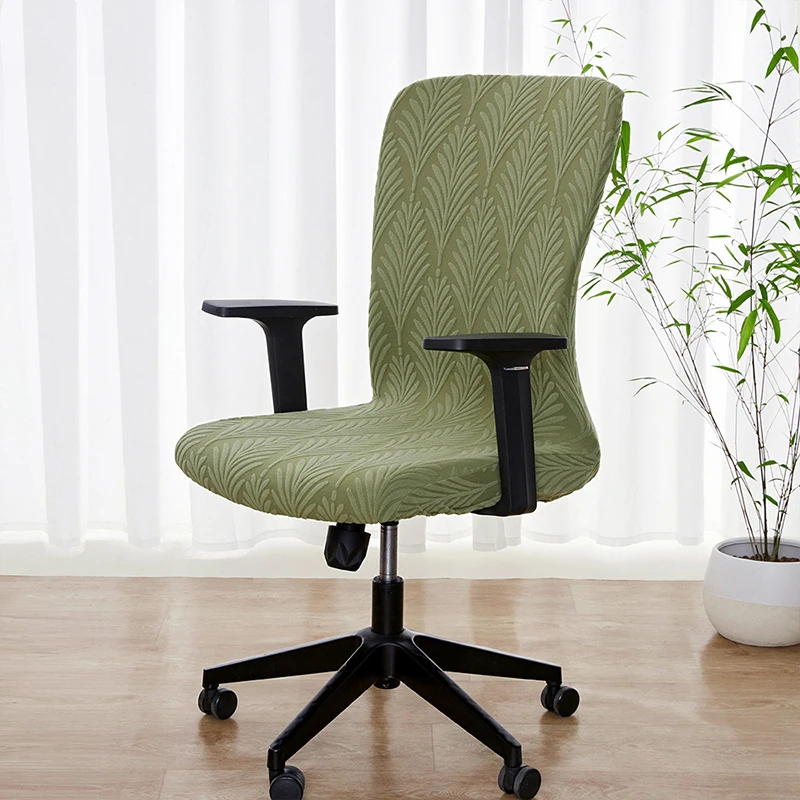 1 Pcs Jacquard Office Armchair Covers Anti-dirty Elastic Computer Chair Slipcover Lift Rotating Gaming Chair Case