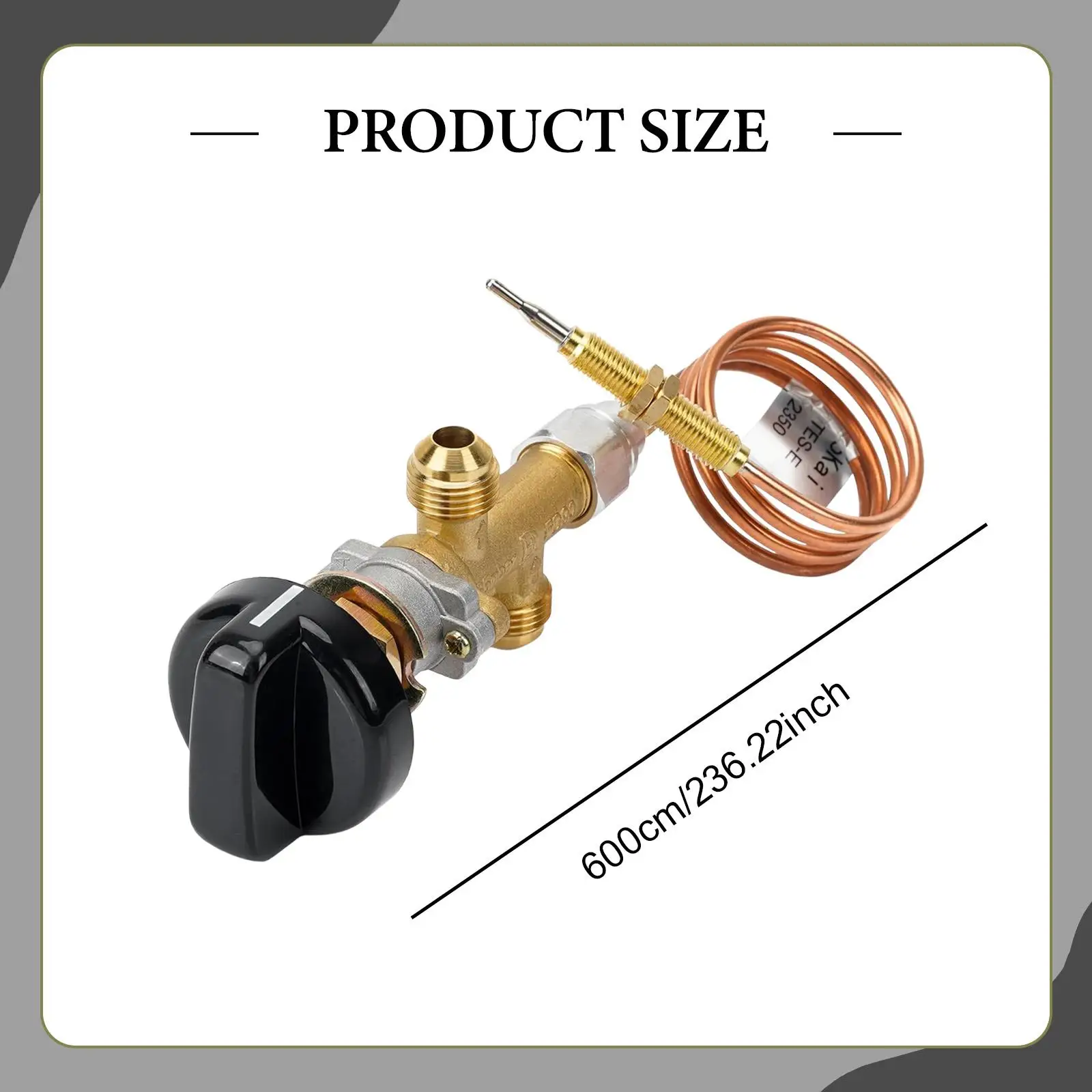 صمام التحكم في مدفأة الغاز مع مفتاح المقبض 23.62 بوصة جزء استبدال النار الحرارية للتخييم تأجير غرفة المطبخ