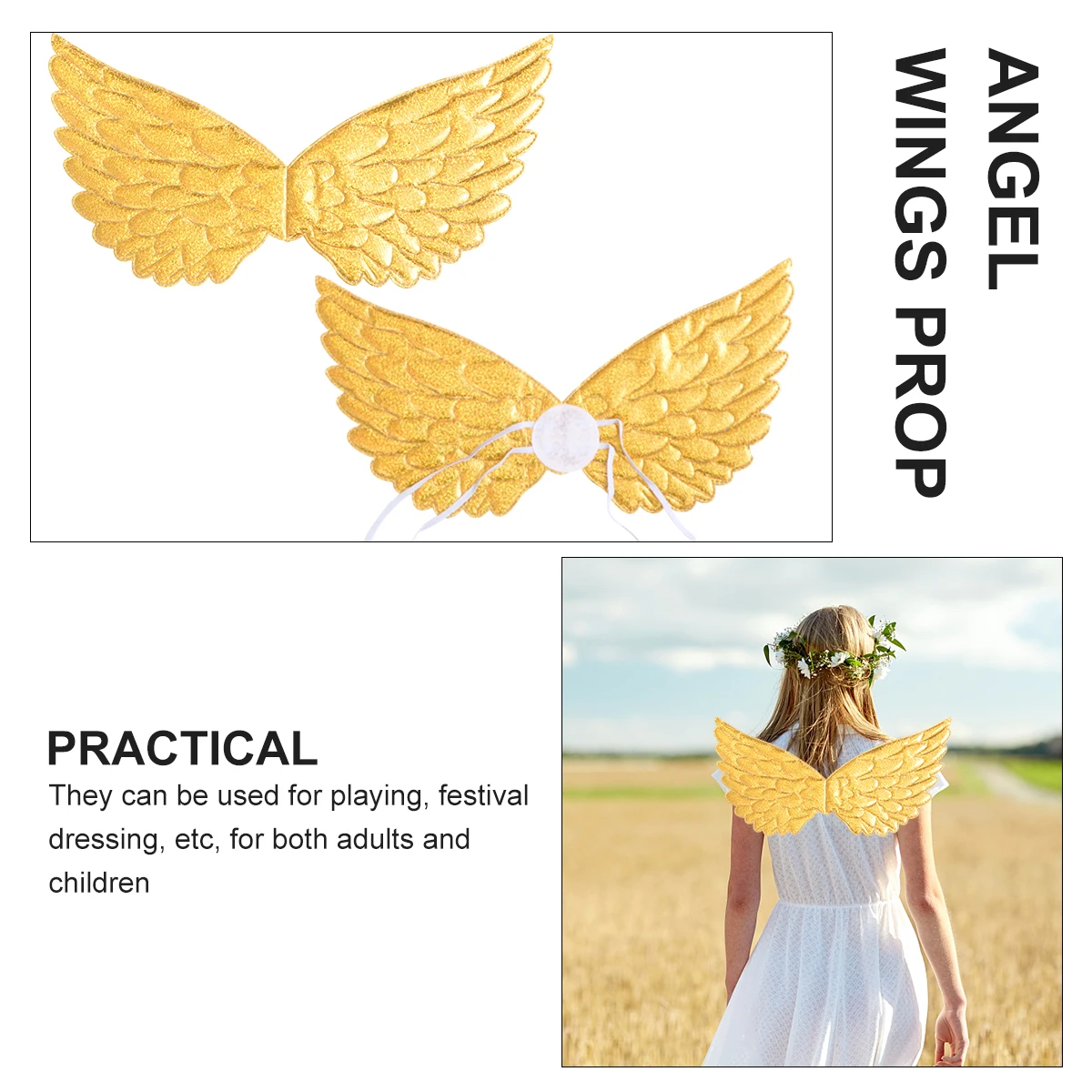 

3pcs Butterfly Wing Props Waterproof Durable Kids Party Supplies Decoration Halloween Costume Stage Clothes