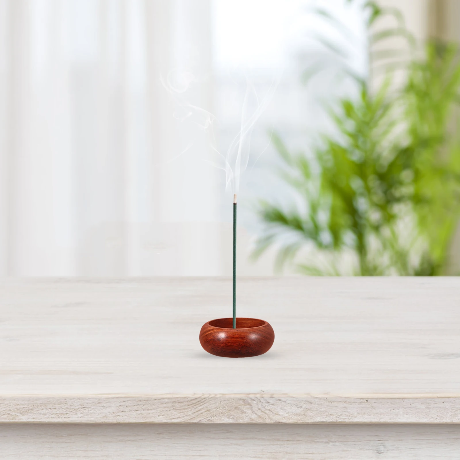 

Mini Bowl Stick Wood Censer Ornament Burner Aromatherapy Home Decor Desktop Brown Incense Burner Set Anti Ash Insence Stick