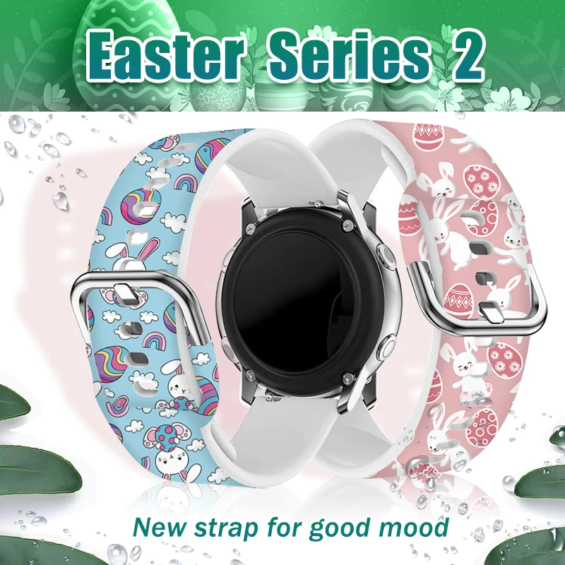 20mm 22mm Easter Strap for Samsung Galaxy Watch 6/5/4 40mm 44mm Replaceable Bracelet Wristband for Amazfit Balance 5Pro 45mm