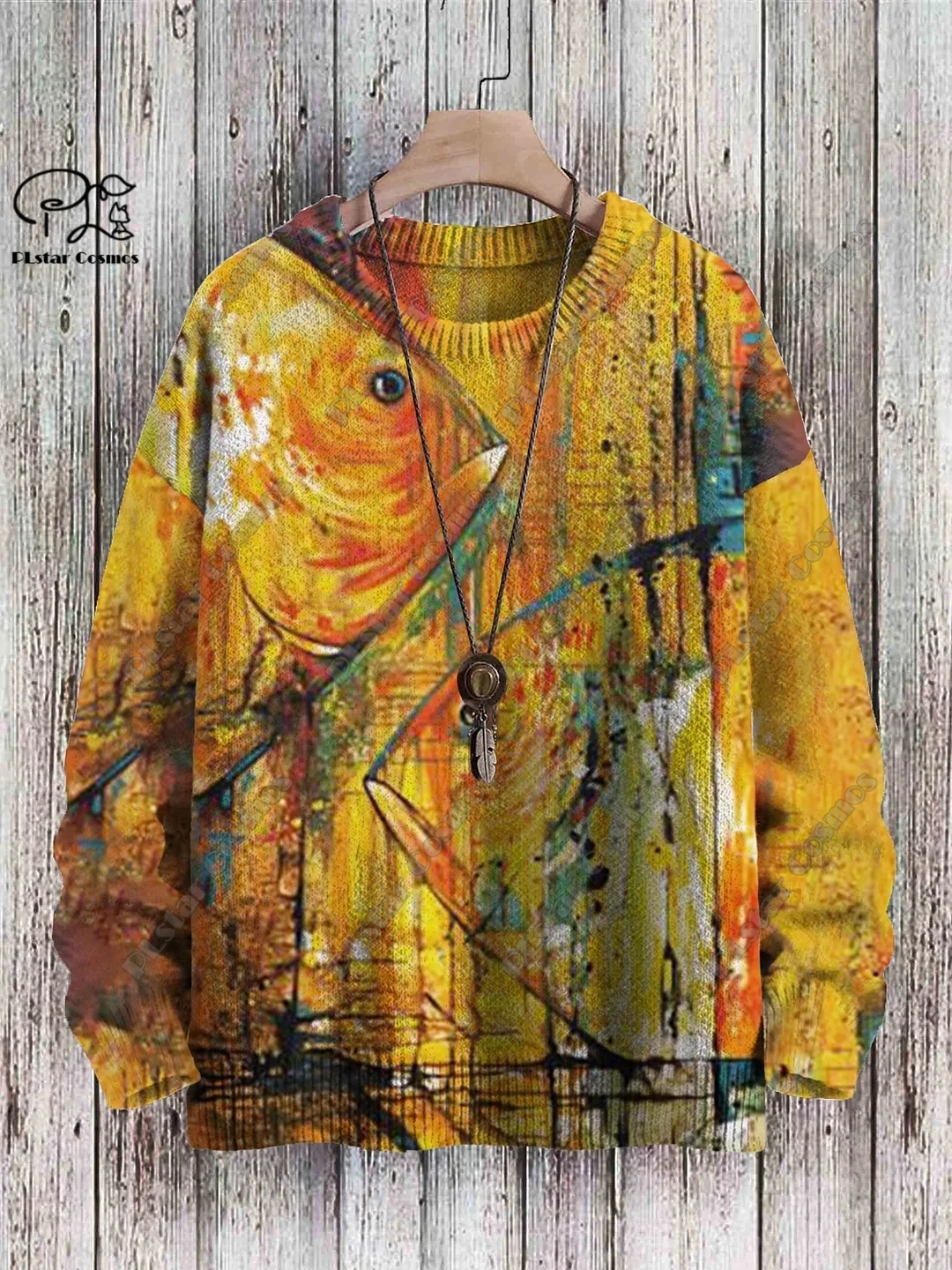 New animal series 3D printing retro cute jellyfish frog fish art printing authentic ugly sweater winter casual unisex sweater