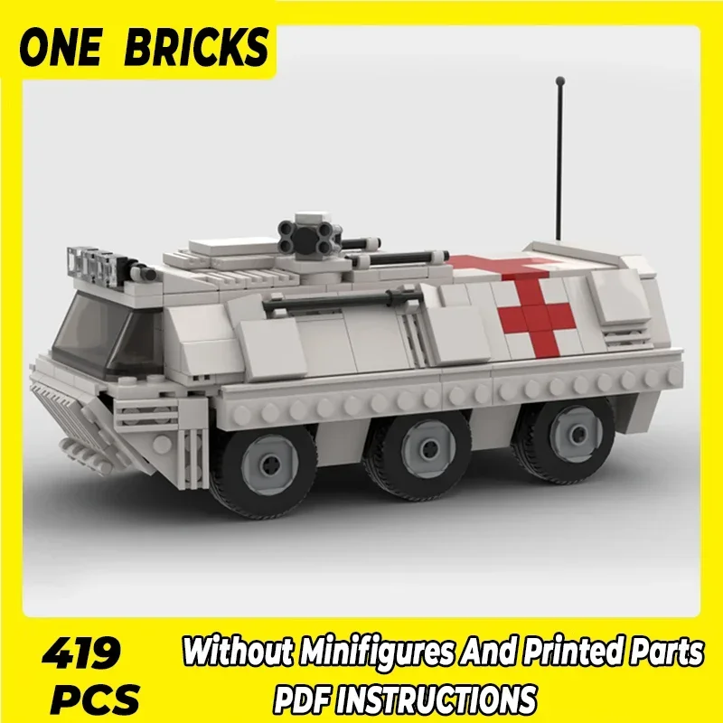 Moc Building Blocks Military Model Armored Medical Vehicle Technical Bricks DIY Assembly Construction Toys For Kids Holiday Gift