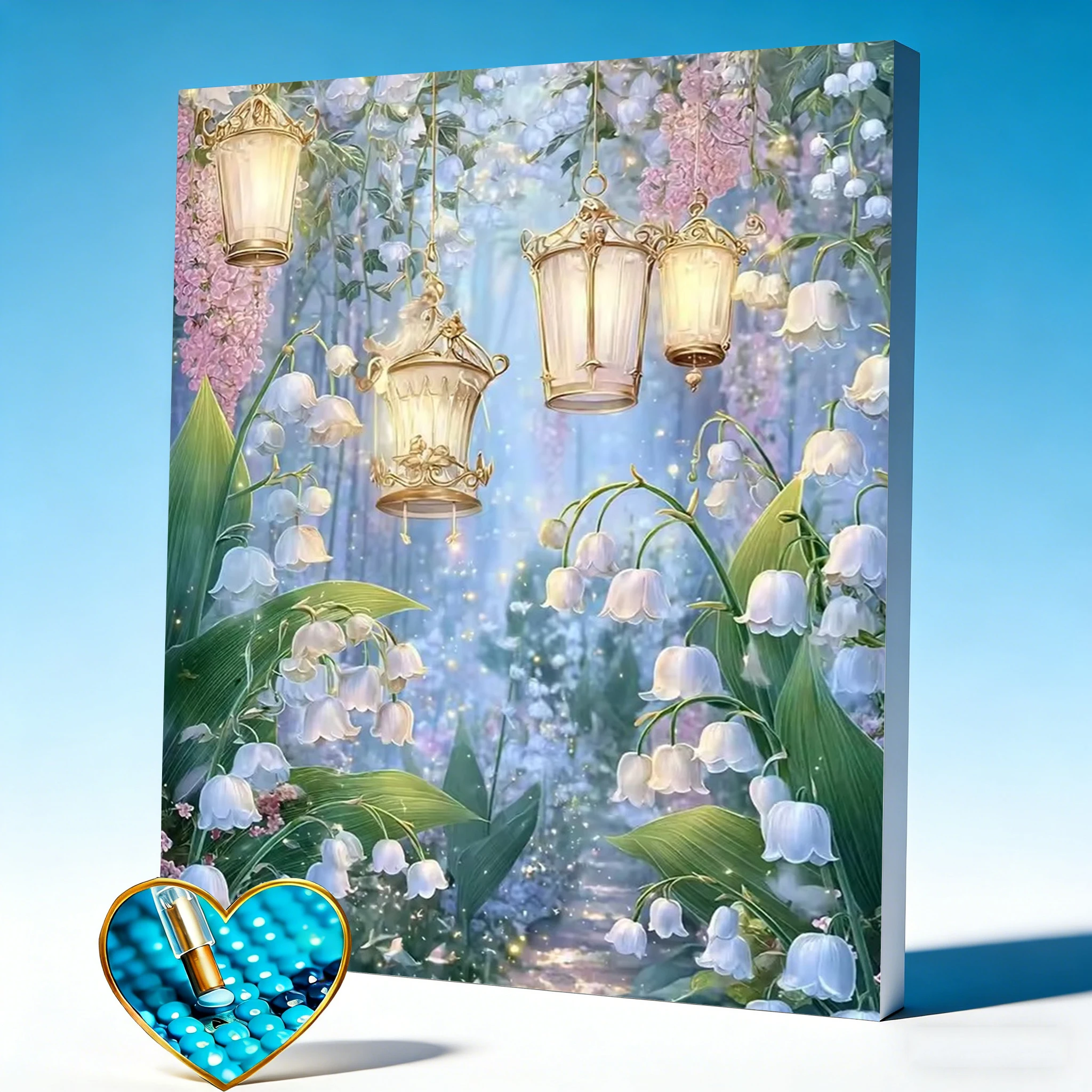 

AZQSD Flower Diamond Painting New Arrival Lily Of The Valley Diamond Mosaic 5d Floral Handmade Wall Decor Rhinestones