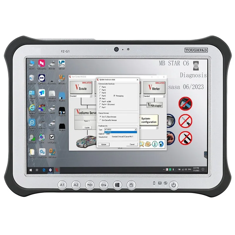 DOIP VCI MB Star C6 With Software 2024.03 WIFI C6 With Laptop FZ-G1 I5 PC Multiplexer vci Diagnosis Tool SD Connect c6