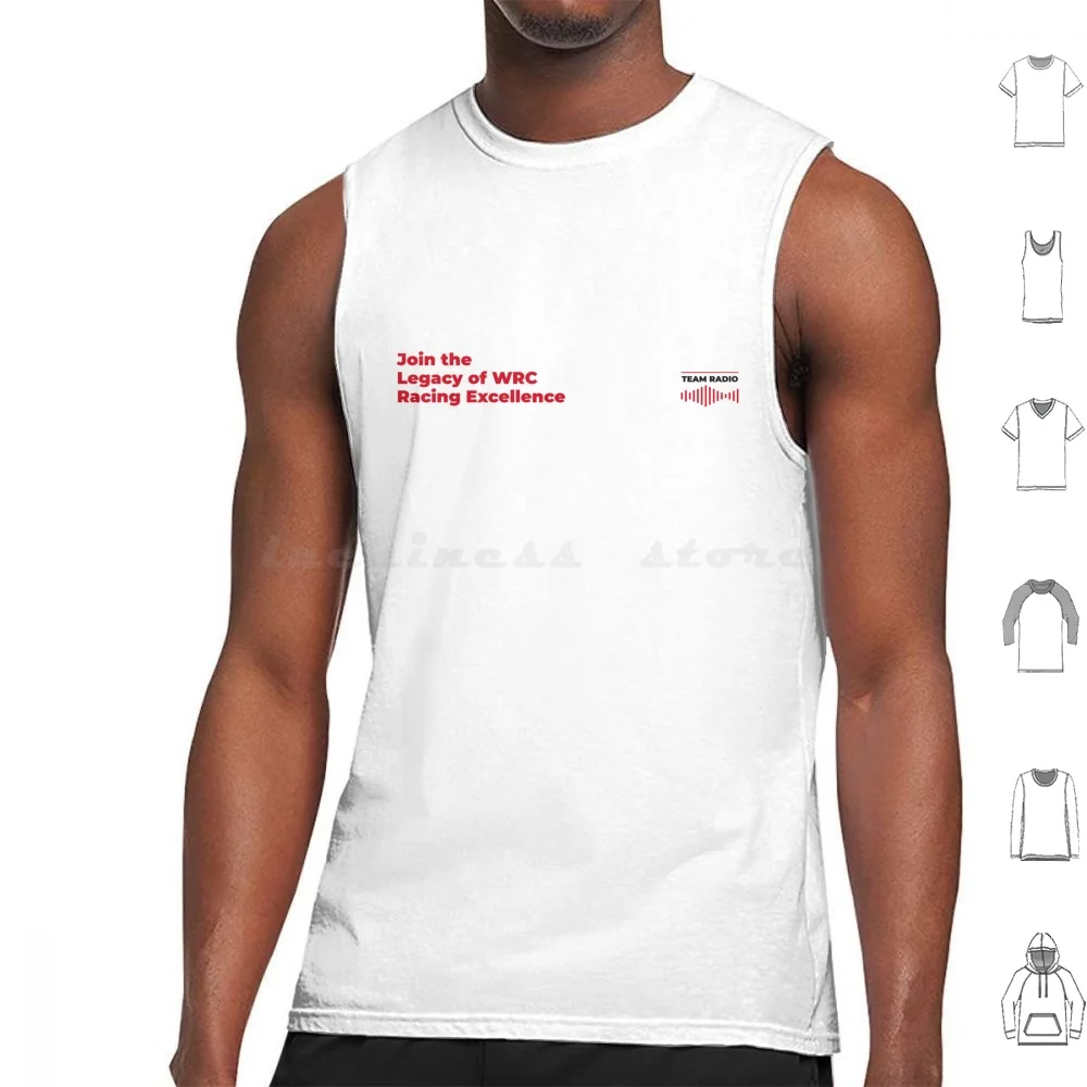 Join The Legacy Of Wrc Racing Excellence Tank Tops Print Cotton Wrc World Rally Inspirational Text Red Racing Minimal Proef
