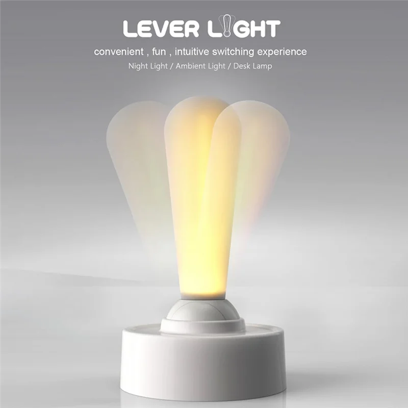 Ingenious-2Pack Lever Light Ambient Lighting Stick Lamp Shake Toggle Switch Rechargeable LED Night Light Wall Light, Fine Workma
