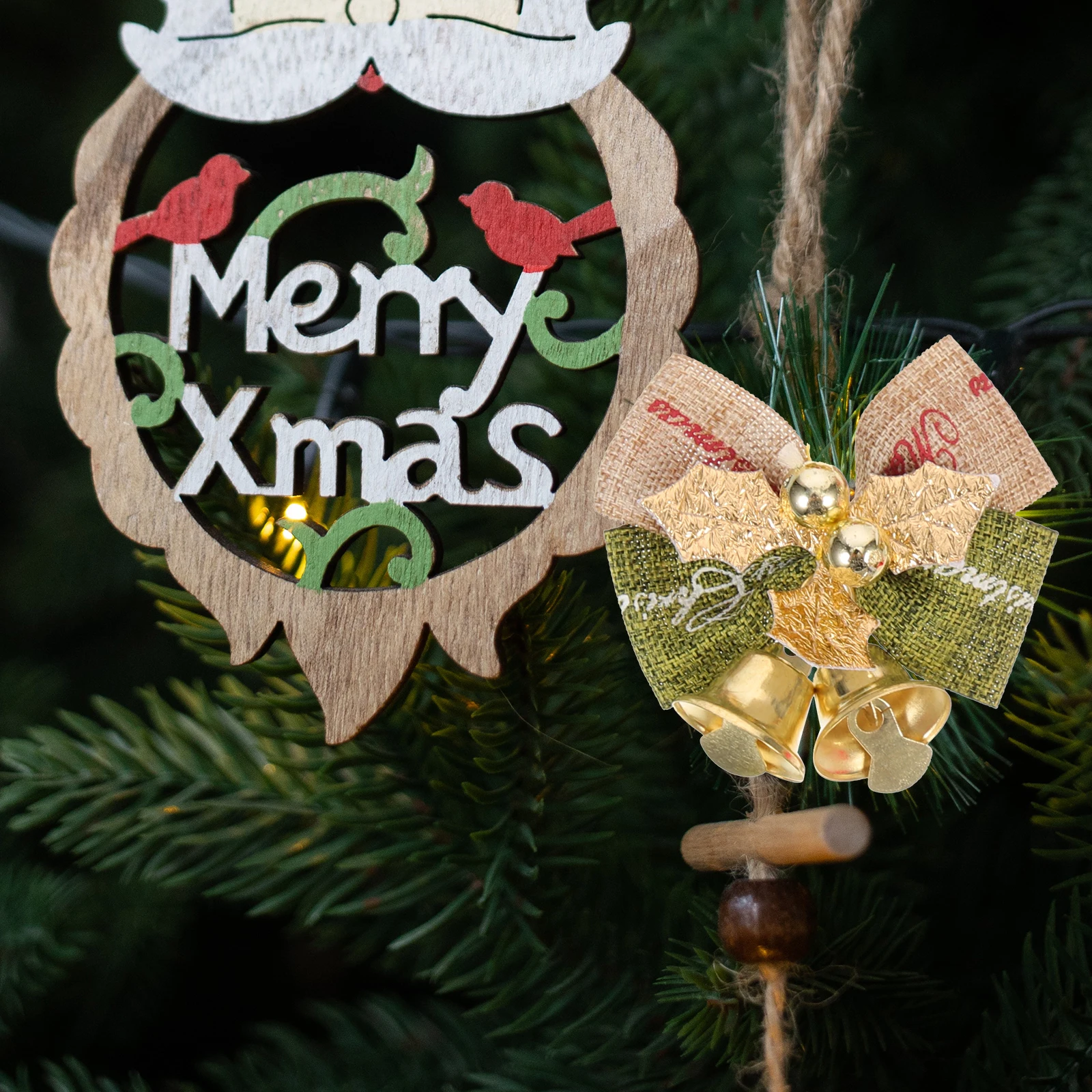 

25Pcs Mini Bell Ornaments for Christmas Tree Decorative DIY Pendant Craft Supplies Festive Home Hanging Decor Xmas Bell Pendant