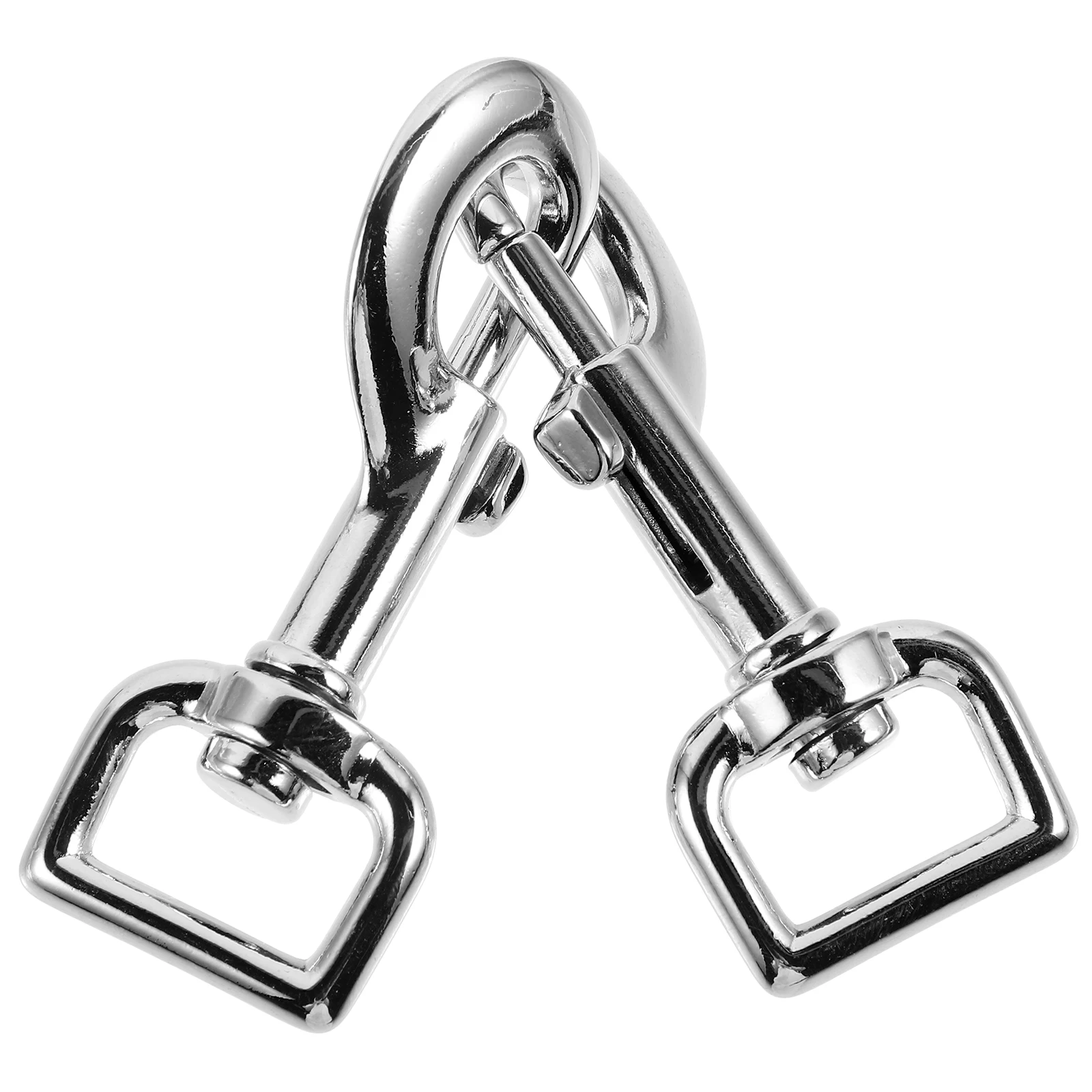 

2pcs Dog Leash Clasp Zinc Alloy Silver Snap Hook Pet Connectors Harness Buckle Durable Metal Hooks for Collars Luggage