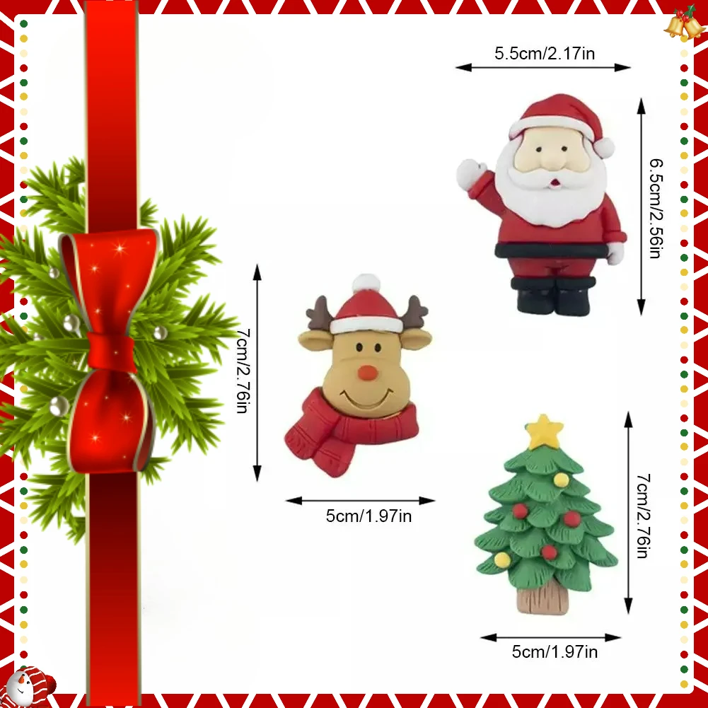 

Creative 3D Christmas Car Air Outlet Fragrant Clips Santa Claus Elk Bell Resin Aromatherapy Clip Auto Interior Decoration