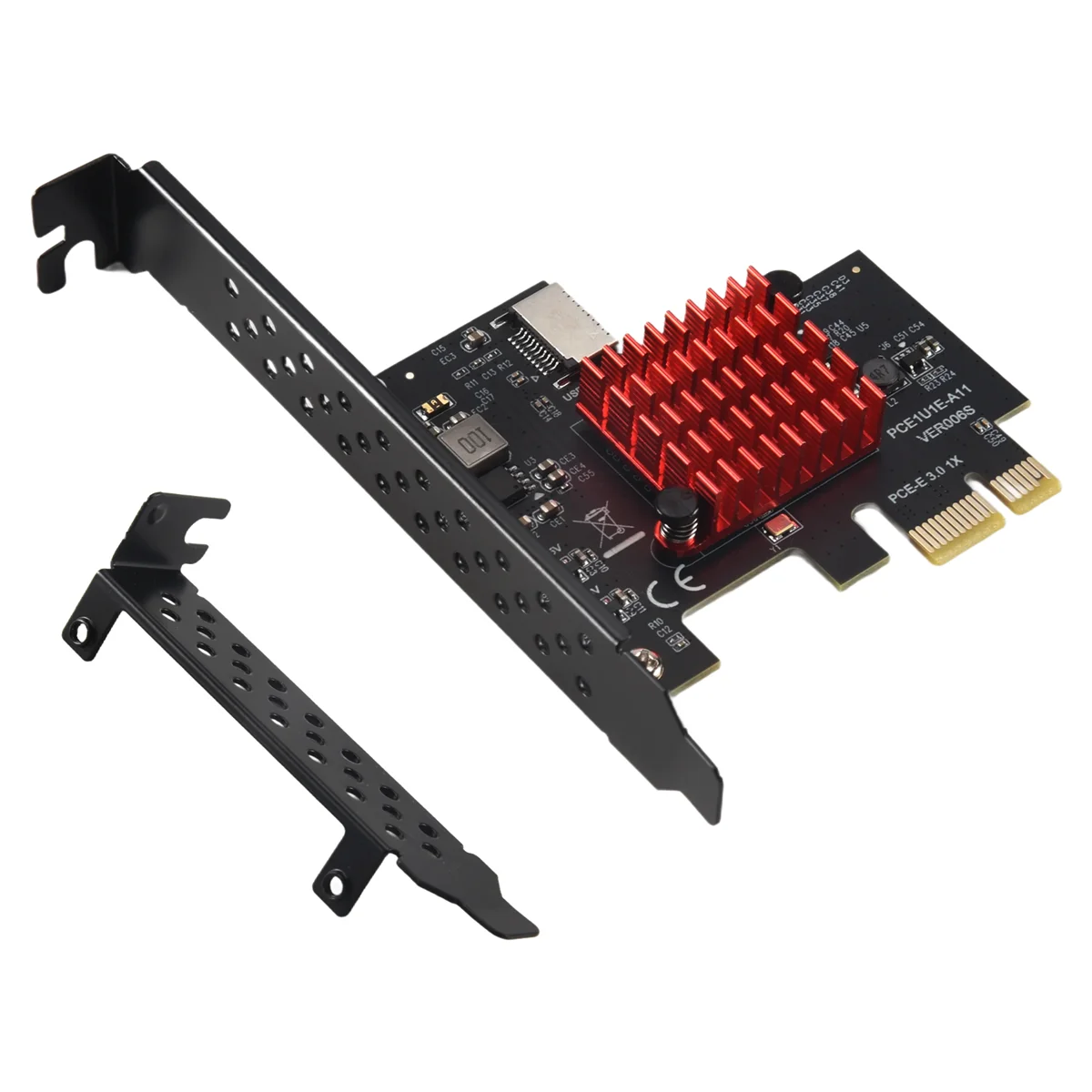 Karta rozszerzeń PCIE USB 3.1 GEN2 typu E, 10 Gb/s PCI Express 3.0 1X do 20-pinowego złącza panelu przedniego typu C dla 10/8