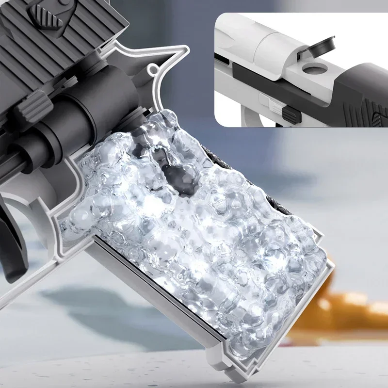 Heißer Mini Desert Eagle Mechanische Kontinuierliche Abfeuung Wasser Pistole Kleine Pistole Sommer Outdoor Strand Schlechte Spielzeug Schießen Wasser Pistole für Kinder