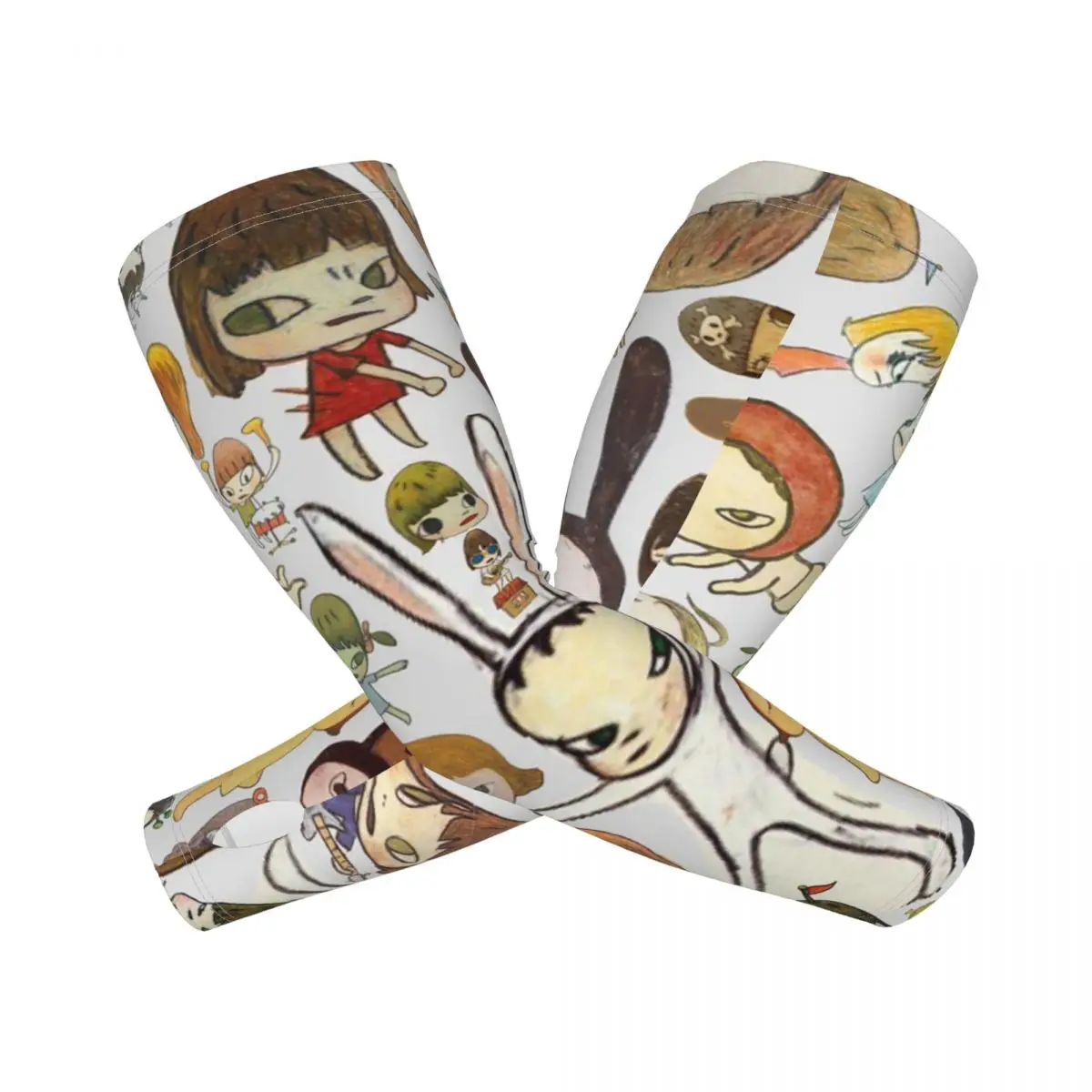 

Yoshitomo Nara уличные рукава для защиты от солнца и ультрафиолета, летние рукава из ледяного шелка для езды на велосипеде с татуировкой