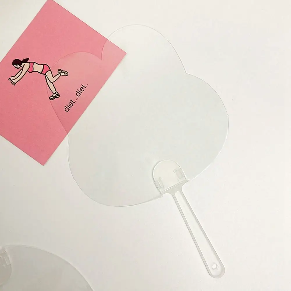 

Creative DIY Transparent Hand Fans Portable Handicrafts DIY Blank Fan Cute Graffiti Fan Kindergarten