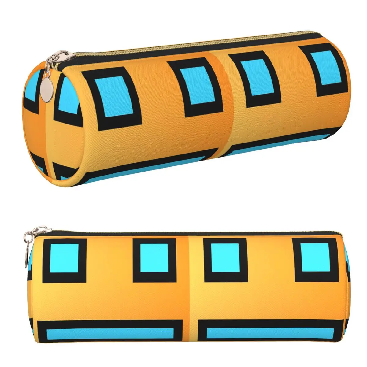Geometry Cube Gaming Dash Pencil Case Pen Holder Cylinder Pen Box Pencil Bag for Boy Girl School