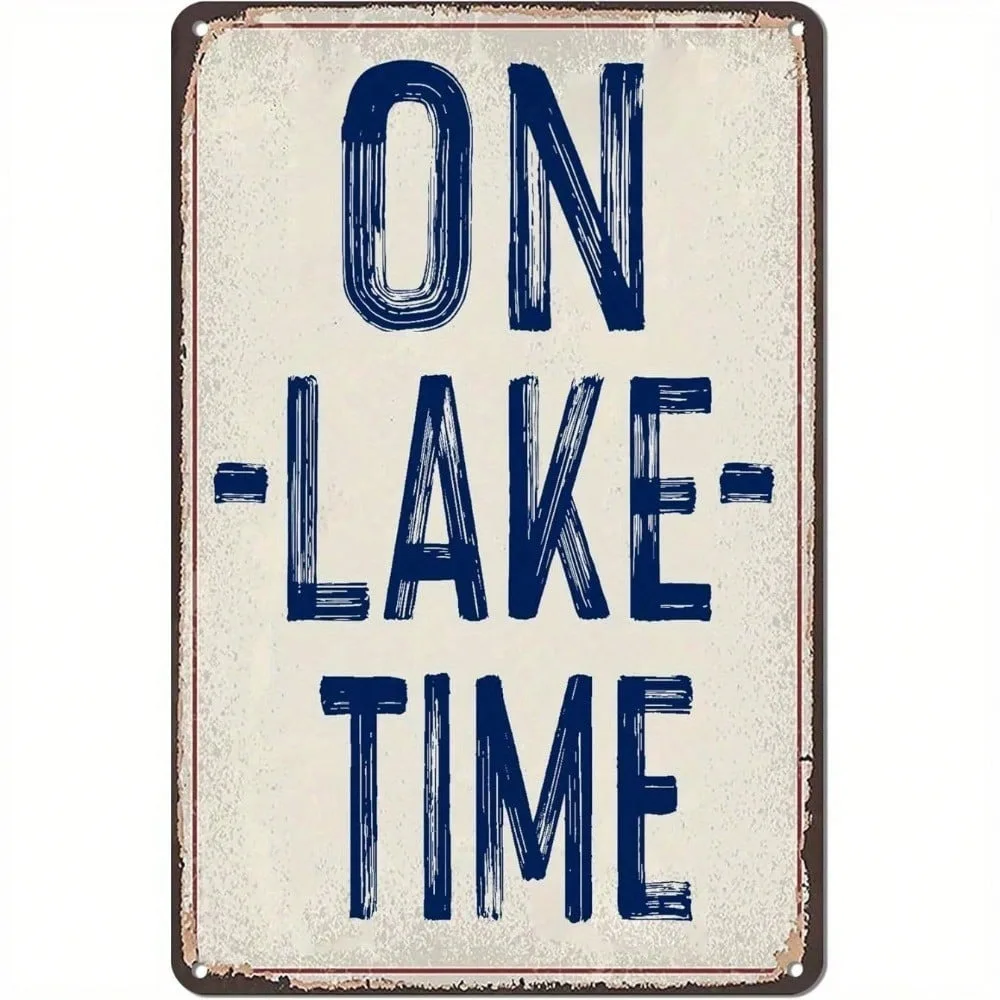 

Vintage 2026 Ramadan Metal Wall Art - Rustic Lake Scene Plaque for Valentine's & Art Deco Home Decor, Waterproof Bar Sign