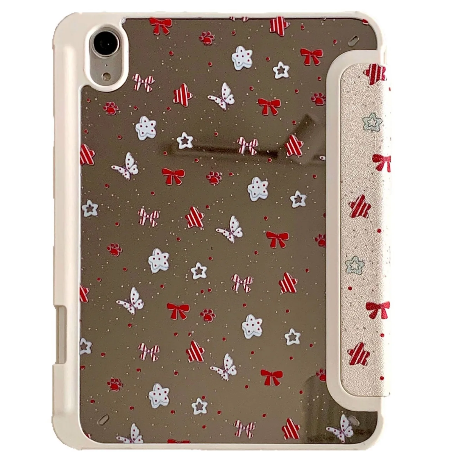 Butterfly Mirror Pen Slot Tablet Case For iPad 6 5 Mini6 Pro 2024 2022 10th 2021 2020 2019 Air 2024 5 4 3 3Folds Smart Cover