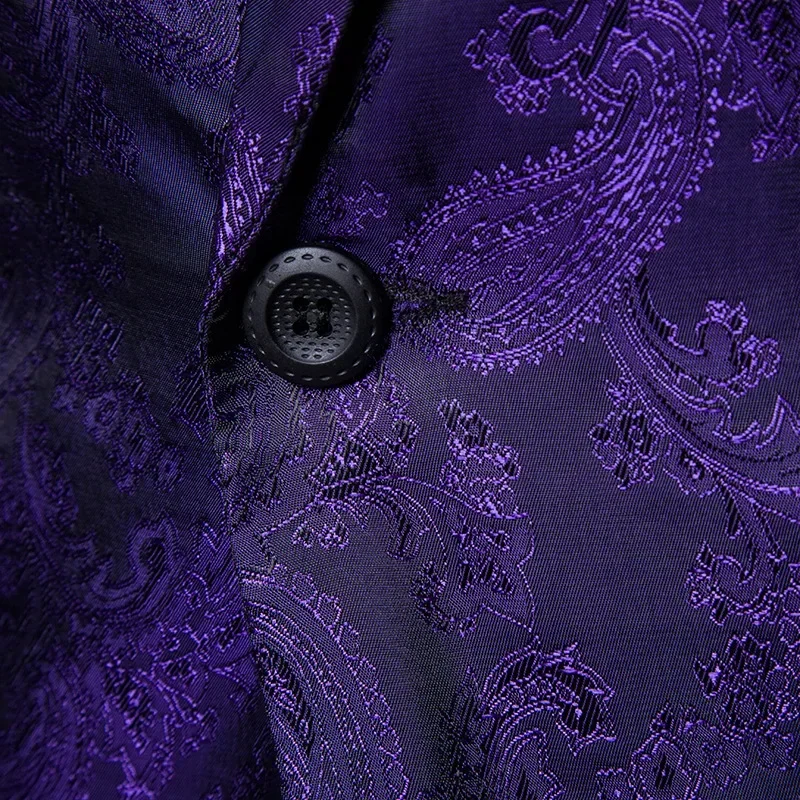 Purple Men\'s Suit Jacket, Wedding Party Dress Coat, Red Purple Blue Gold Men Blazer, Size M L XL XXL XXXL