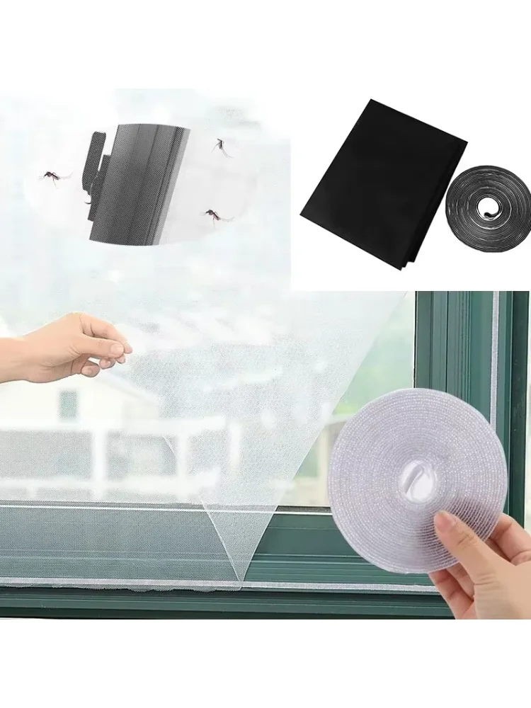 DIY Mosquito Net Self-adhesive Indoor Anti-insect Fly Screen Curtains Window Net Protections Mesh Home Textile Bed Garden