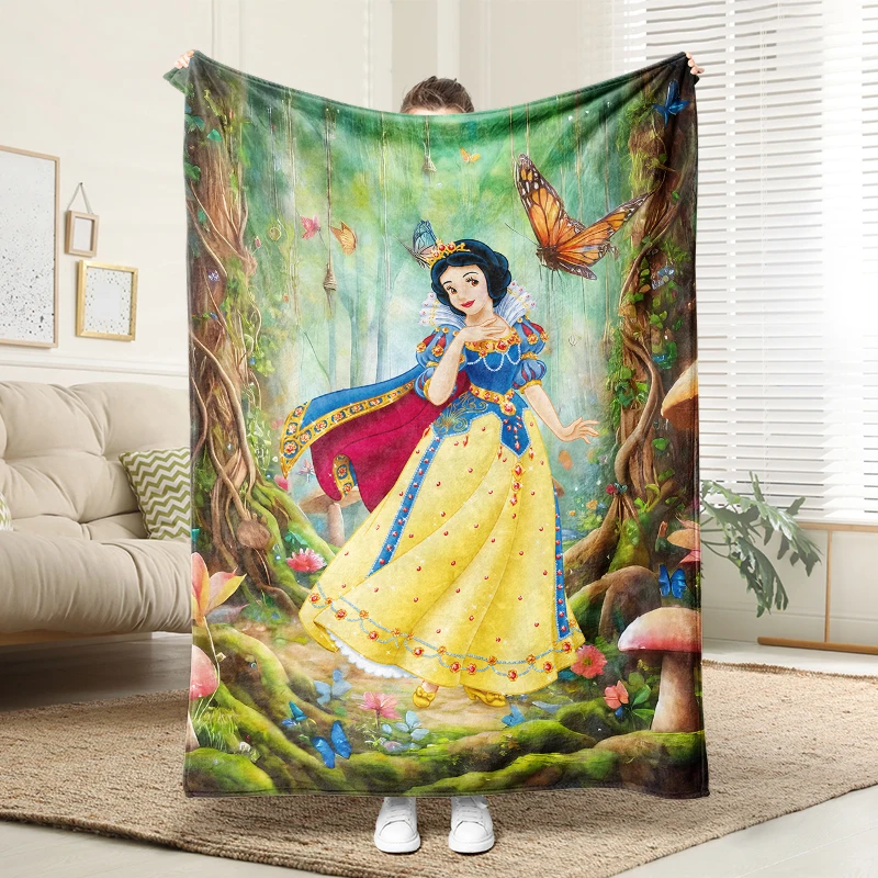 

Disney Princesses Aurora Cinderella Belle Blanket Soft Flannel Throw Sofa Bed Warm Blanket Kids Gift Home Decor