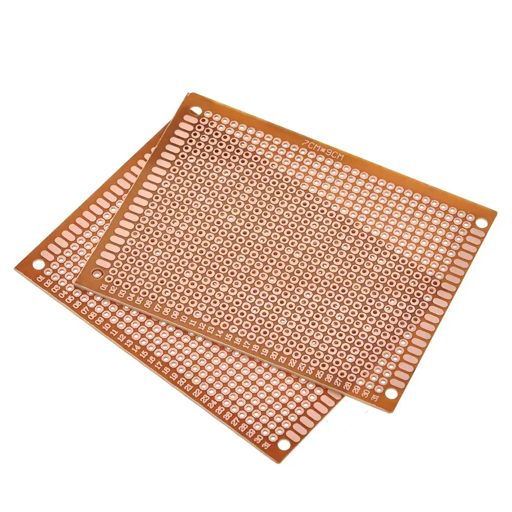 TZT 7x9 7*9cm Single Side Prototype Board Breadboard Universal Board Experimental Bakelite Copper Plate Board Yellow image 2