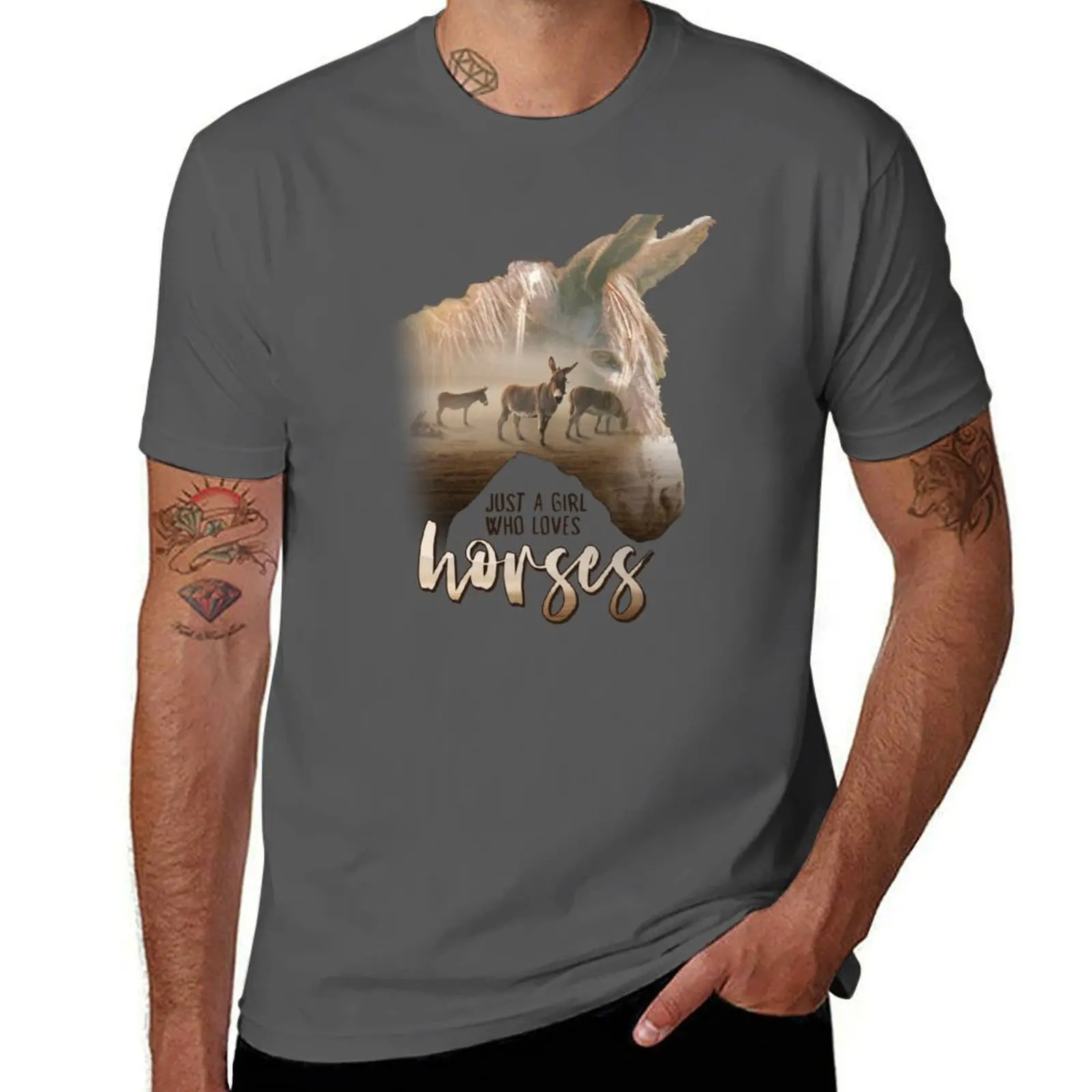 

Donkey Just A Girl That Loves Horses Parody T-Shirt man t shirt heavy cotton t shirt man plain cotton t shirt man T-Shirt