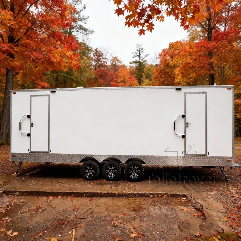 Customizable Outdoor Mobile Restroom Trailer Portable Bathroom Trailer Vip Luxury Toilet Trailer for Wedding Parties