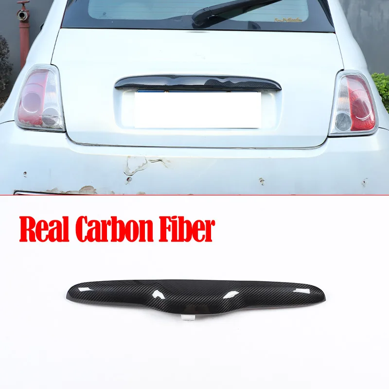 Voor Fiat 500 2010-2023 ABS Glossblack Auto Front embleem side trim strip Achterklep Handvat Decoratieve Strip Sticker Auto accessoires - afbeelding 1