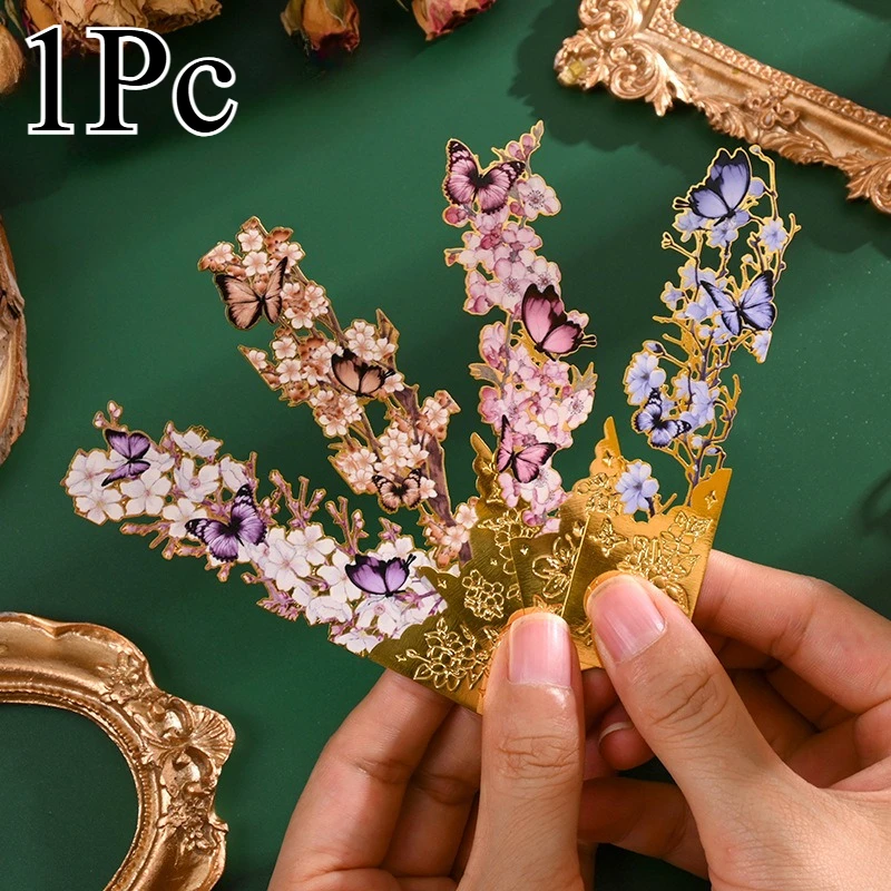 1Pc Aesthetic Stationery Metal Bookmark Hollow Butterfly Painting Bookmarks School Reading Book Clip Book Accessories Teacher Gi