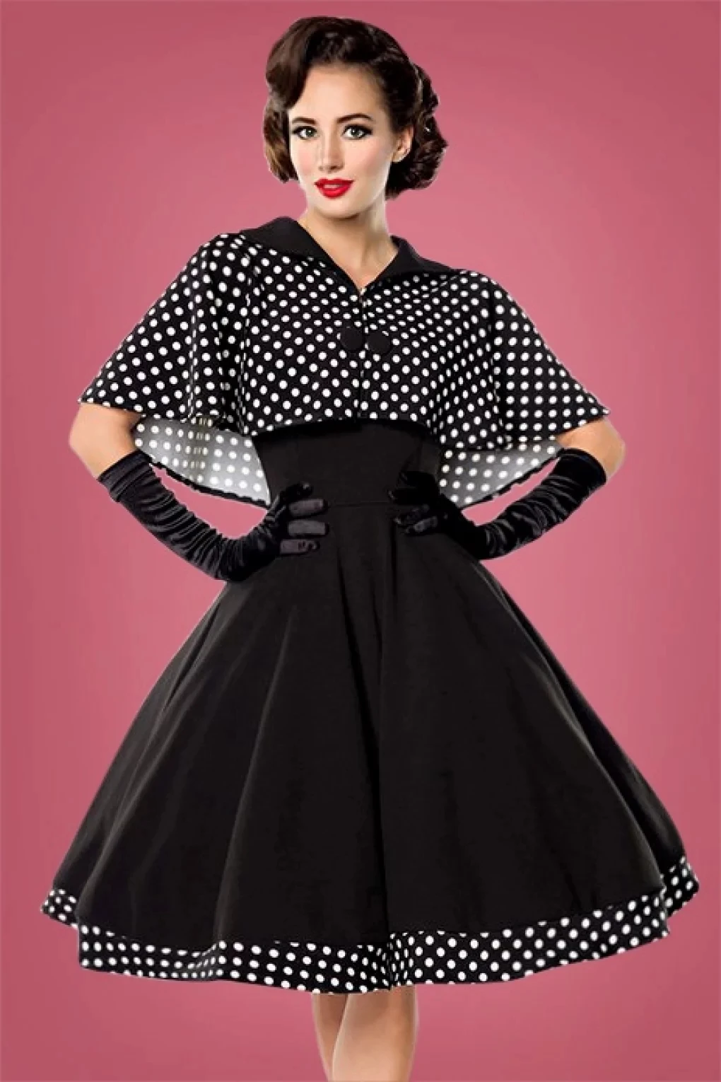 vintage dresses from the 50s Zapaka Women Apricot Square Neck 1950s Dress On Sale, Apricot / M Wash dark colors separately 3 BABEYOND Vintage Polka Dot Belted