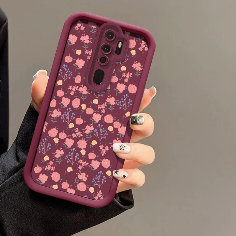 موضة زهرة جراب هاتف ل ممن لهم A38 A53 A76 A57 A55 A54 A60 A72 A73 A52 A33 A32 A92S A74 للصدمات ماتي لينة غطاء من البولي يوريثان #6