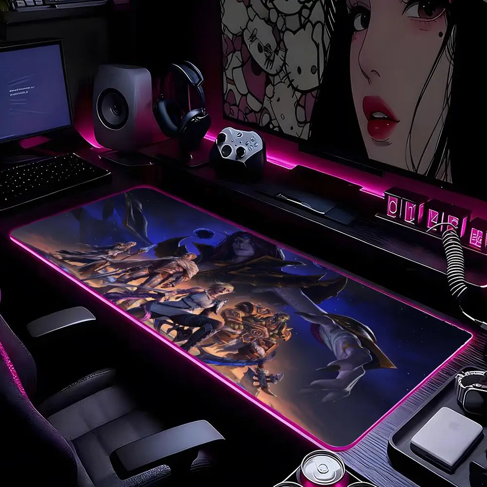 

W-World Of W-Warcraft The War Within Mouse Pad Mousepad HD Printing Computer Gamers Locking Edge Non-slip RGB Mouse Pad XXL90x40