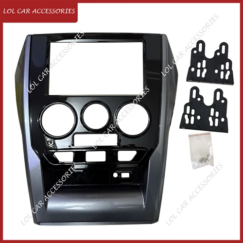 Imagen 2 del producto Kit de tablero de Panel 2 DIN para Mahindra Pik Up S6 2018 +, instalación embellecedora, placa Fascia, consola, cubierta GPS, adaptador de bisel, cubierta de marco