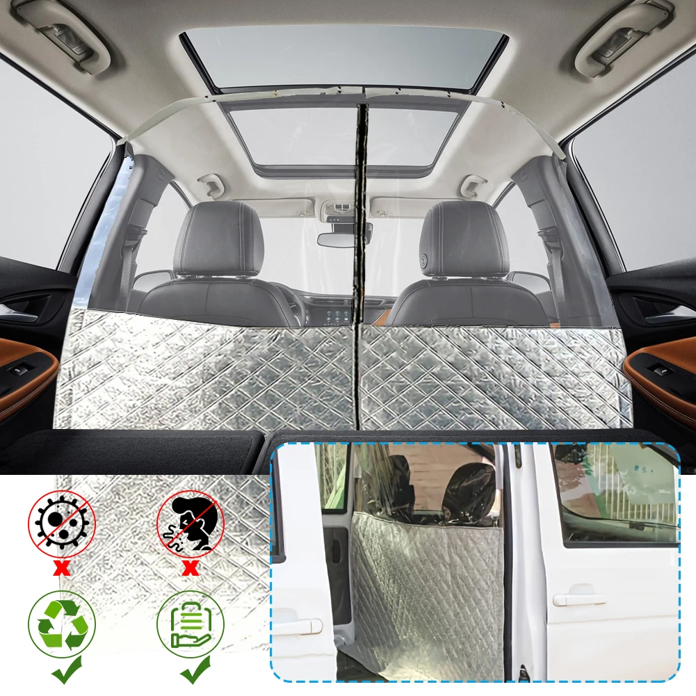 

Car Divider Isolation Curtain with Zipper Air-Conditioning Sunshade Car Divider Privacy Curtain for Ford