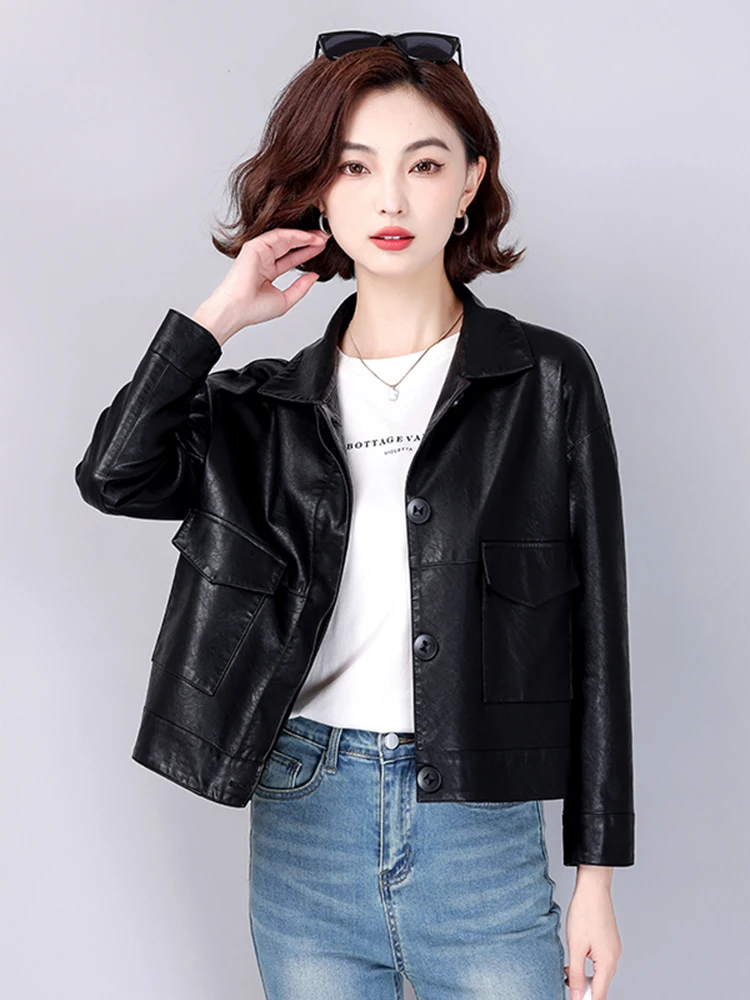   寧本革ジャケット レディース オルト スレ 2025 新作 春秋 ファッション バイク用 シープスキンジャケット スモールコート