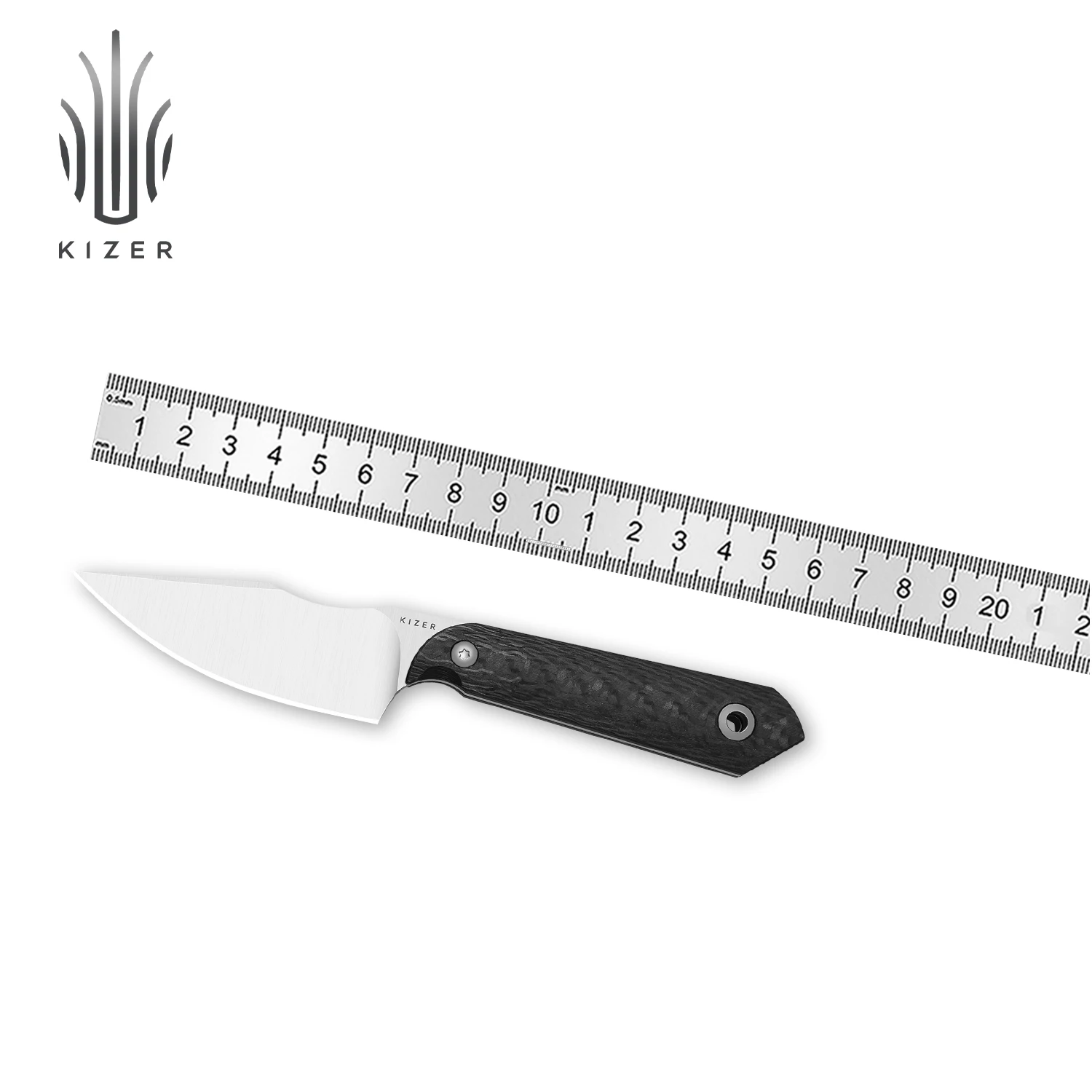 

Kizer EDC Fixed Blade Knife Mini Harpoon 1040S8/1040S9 Carbon Fiber/Fat Carbon Handle M390/S45VN Blade Survival Camping Knives