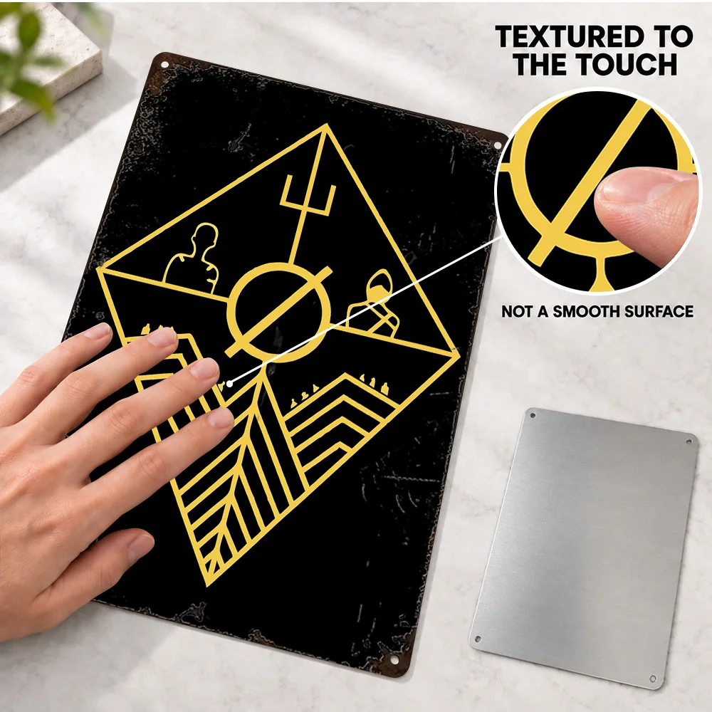 Trench TOP Emblem Textured Metal Poster Personalized Aluminum Sign Album Cover And Tracklist Design Wall Art For Listening Room