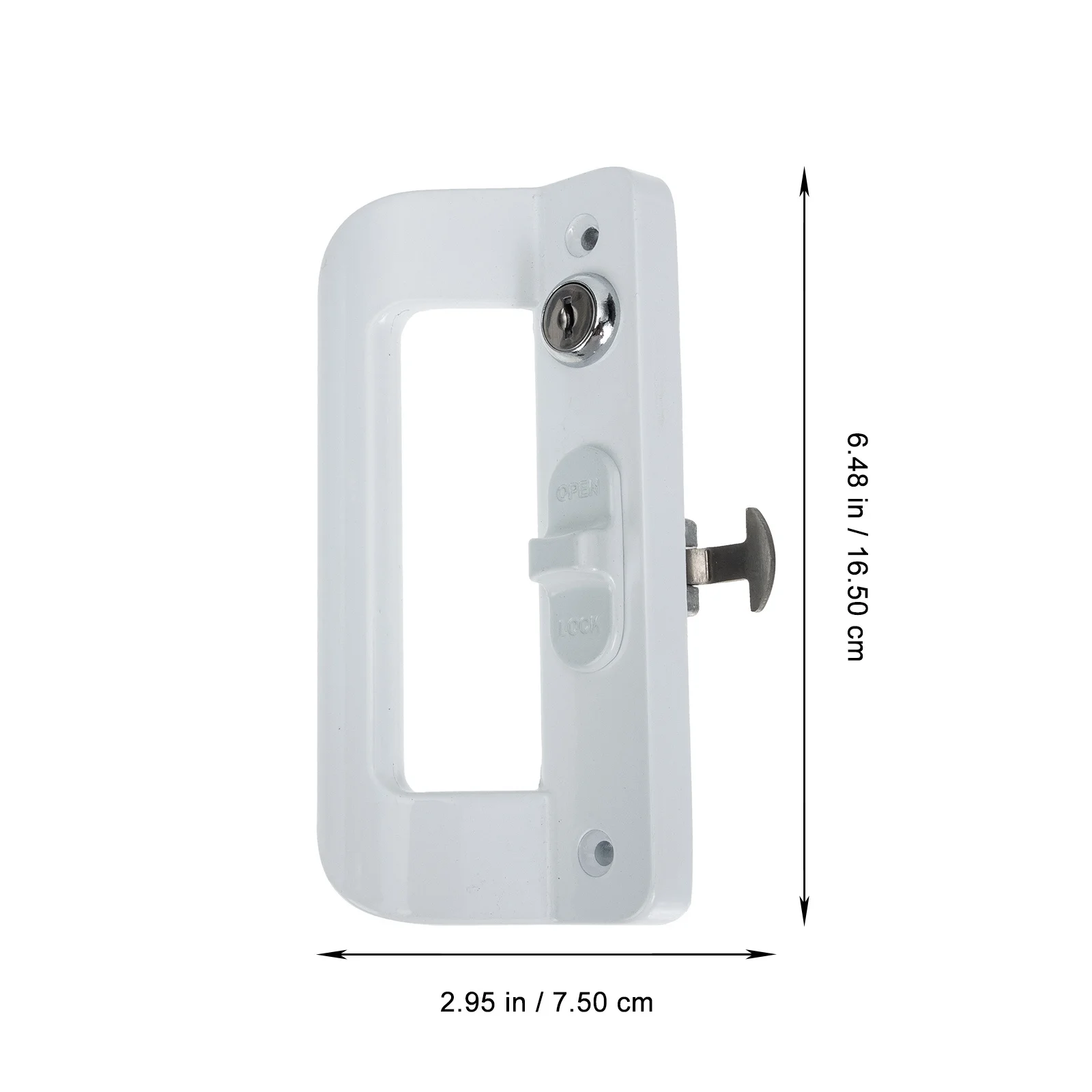 

1 Set Aluminum Alloy Sliding Door Lock Set Heavy Duty Sliding Glass Door Handle Replacement For Barn Pocket Garage Shed Closet