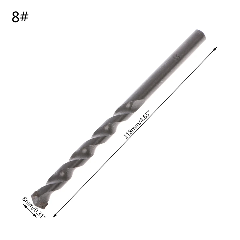 Tungsten Carbide Drill Bit Masonry Tipped Concrete Drilling 4/5/6/8/10mm Power f